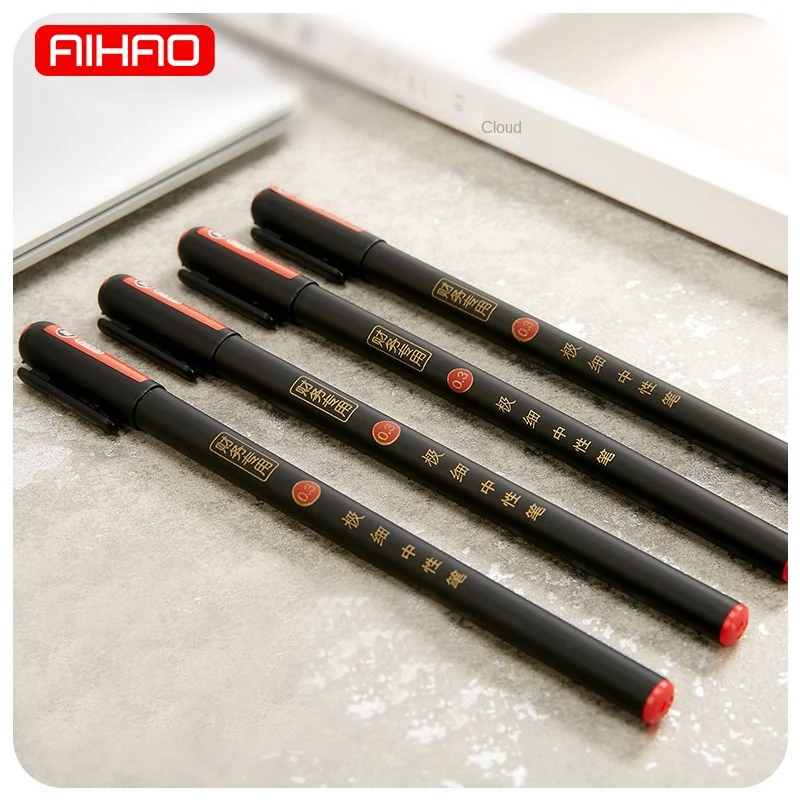 

Like Stationery Neutral Pen 0.3mm Full Needle Pen Students Learn Financial Office Special Pen 0.3mm Black Gel Pen Plastic Normal