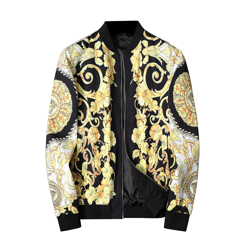 

High quality digital print jacket Slim spring autumn new Coat men's jackets Mens clothing Outwea