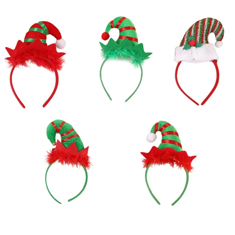 

Fancy Girls Headwear Christmas Hat Headband Convenient Makeup Hairband with Bell Lovely Christmas Hair Hoop