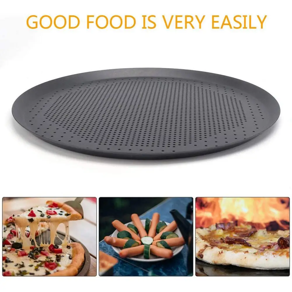 40% хит продаж! Круглая пластина с антипригарным покрытием Для Выпечки Пиццы