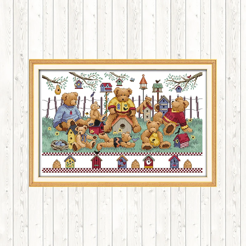 Счастливая семья рождественские наборы для вышивки крестиком рукоделие