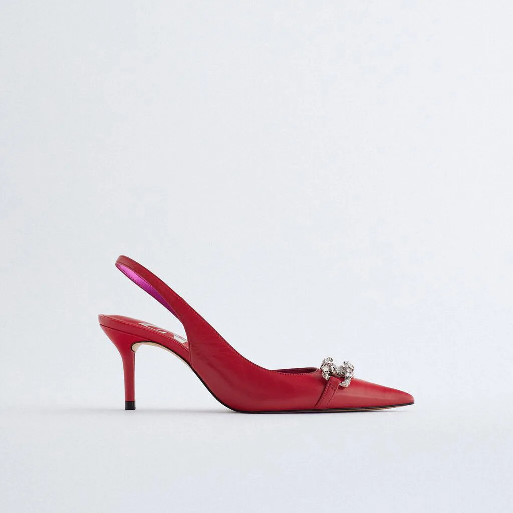 

spring new women's shoes red artificial high heeled sheepskin leather high heeled shoes single shoes
