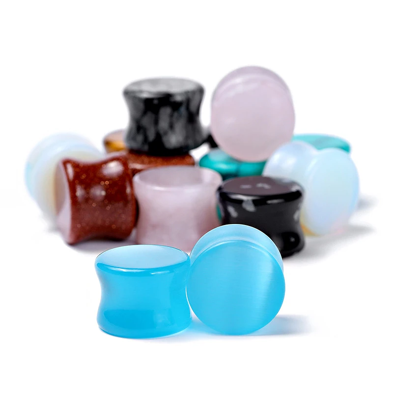 Горячая Распродажа 8 пар/16 шт. в упаковке затычки для ушей из натурального камня