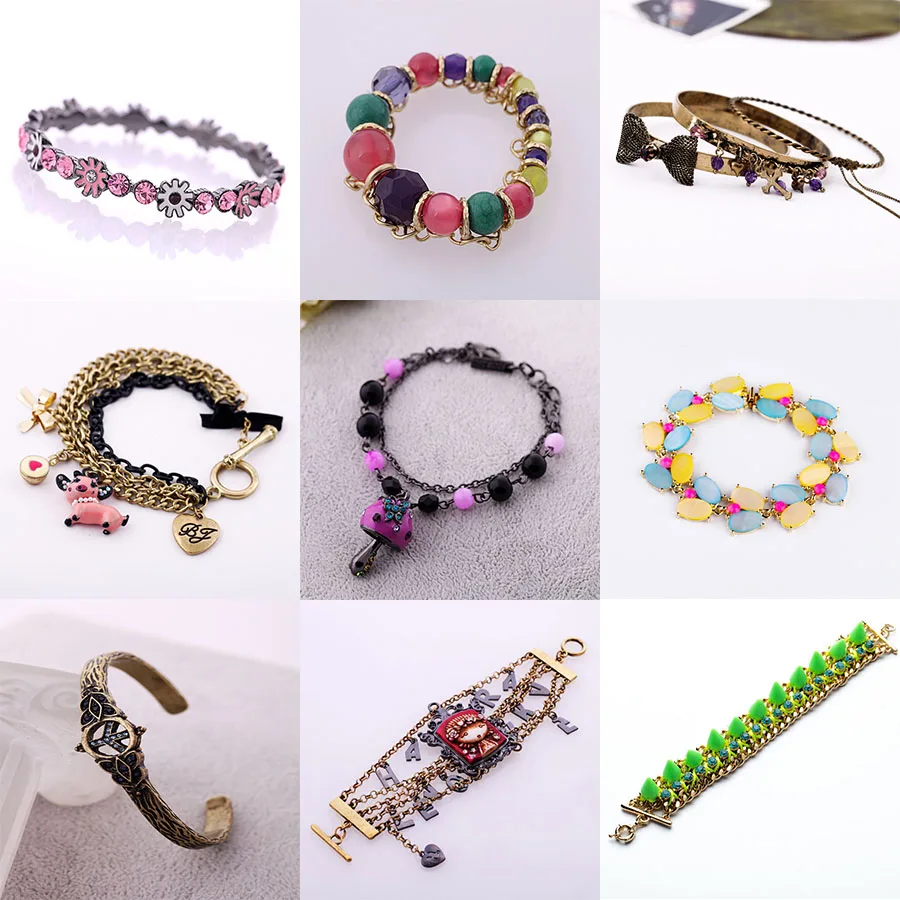 Винтажный Золотой цвет индийские ювелирные изделия свободный размер браслет