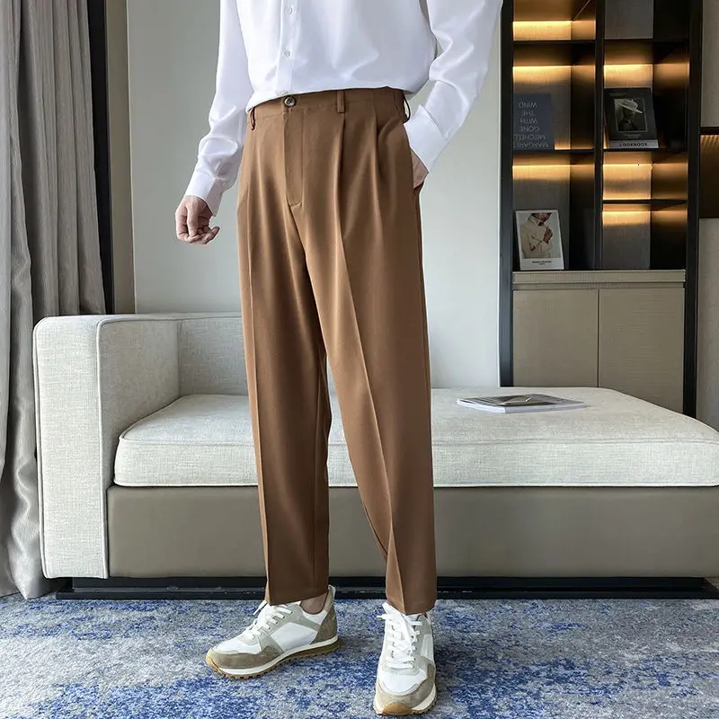 

Trousers Men's Light Mature With Elastic Drape And High Quality Caballero Business Casual Streetwear Solid Color New Arrivals