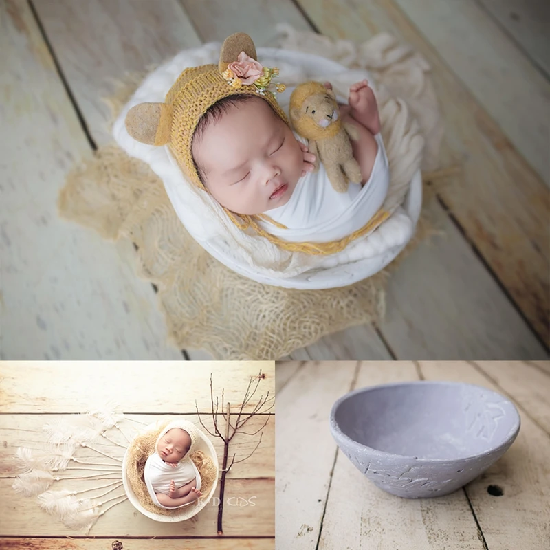 Newborn child photography props potato pot baby studio photo theme frame new door studio photo bucket