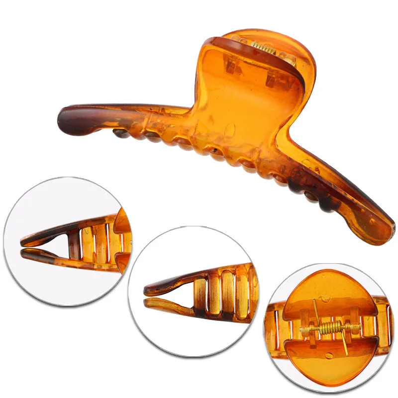 Модные Простые зажимы для волос женщин хорошее качество пластиковый Краб