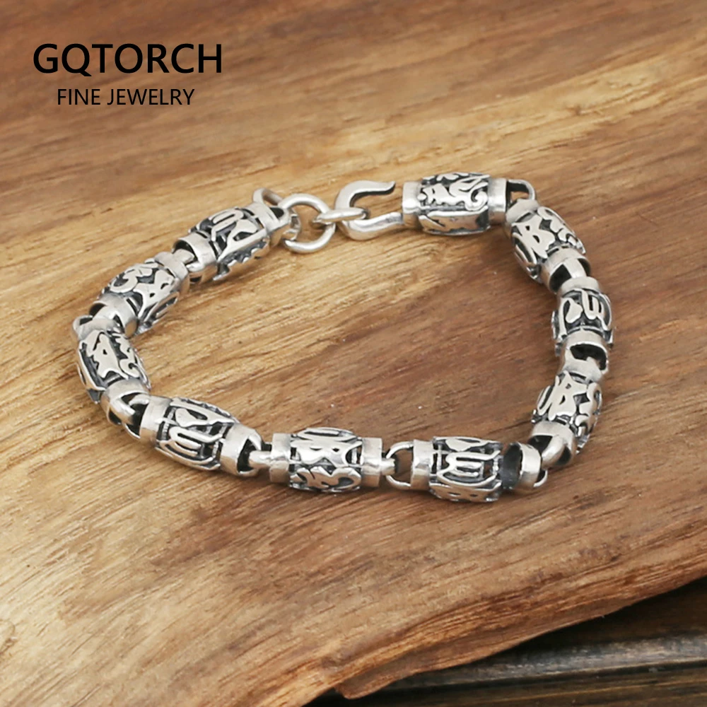 Настоящее чистое 925 пробы серебряные ювелирные изделия ручной работы мужской