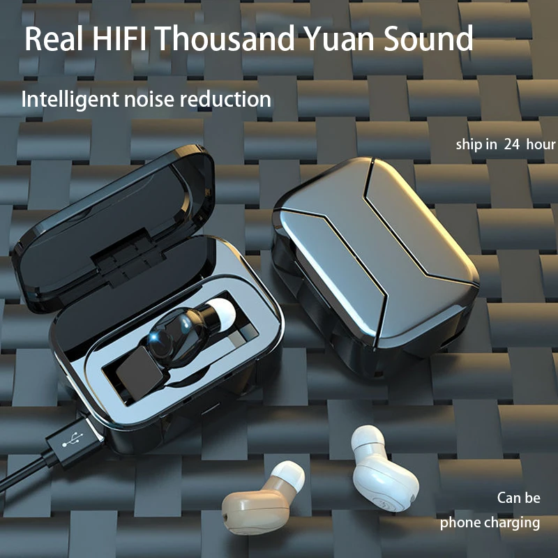 Беспроводная bluetooth гарнитура с одним ухом миниатюрные ультрамаленькие