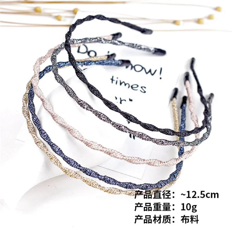 Модные женские супертонкие блестящие повязки для волос индивидуальные