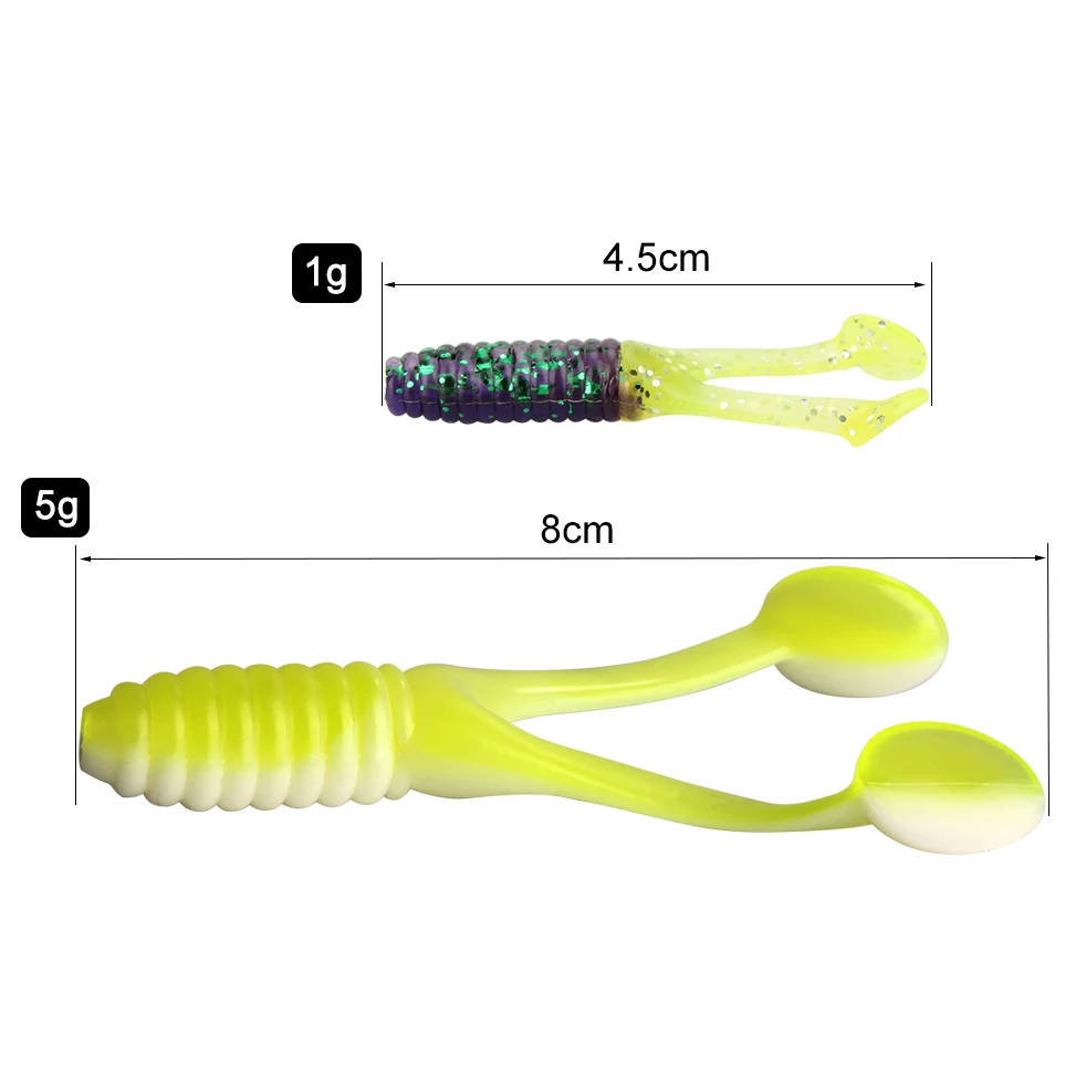 10 шт./лот 0 9 г 5 искусственные микро мини мягкие приманки для рыбной ловли