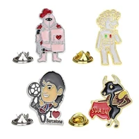 new cute football player badges for backpack womens brooch anime avatar lapel pins brooches for women pins badges on clothes