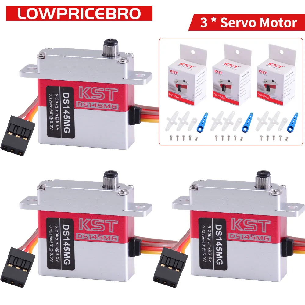 Сервопривод KST DS145MG, 6 в, 5 кг, 0,12 сек, 3 шт.