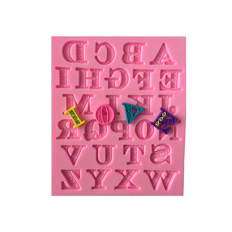 Модельная силиконовая форма для букв и символов из эпоксидной смолы для выпечки кулинарных изделий в кухне "DIY".
