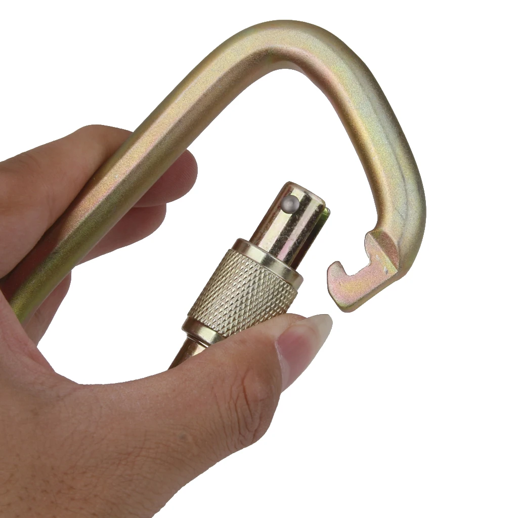 

Heavy Duty 40KN D-ring Carabiner for Rock Tree Climbing Mountaineering Gear