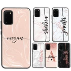 Чехол под заказ с инициалами имени и мрамором цвета розового золота для Samsung Galaxy S22 Ultra S21 S20 FE Note 20 Ultra Note 10 S8 S9 S10 Plus