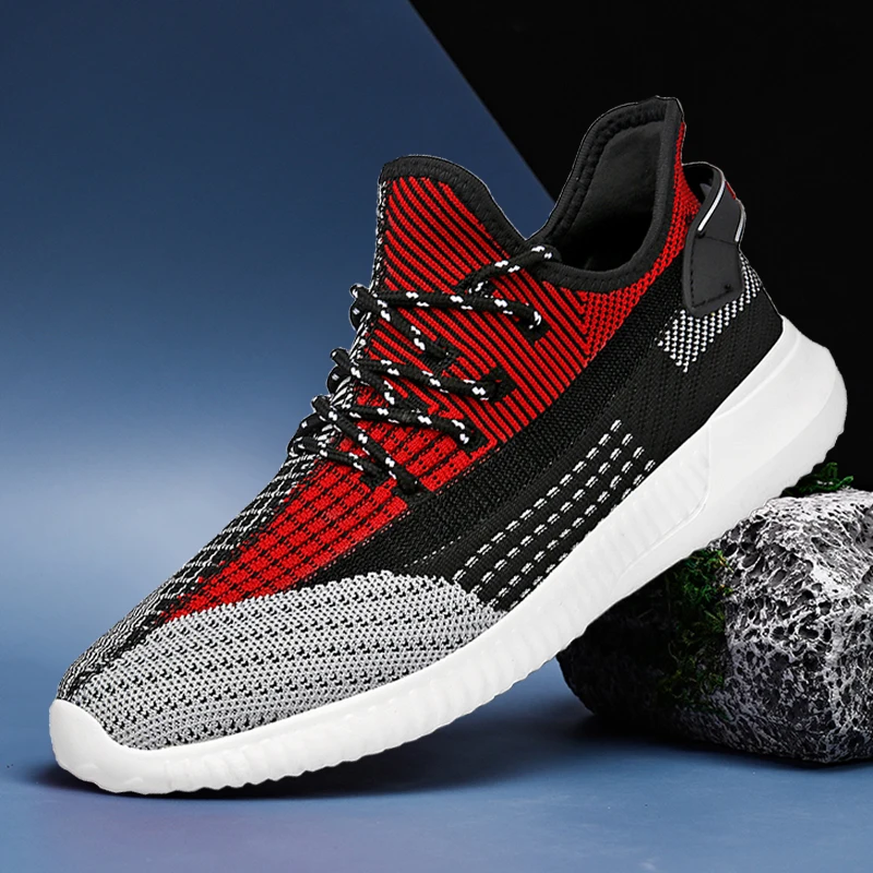 Мужские легкие кроссовки повседневная сетчатая Удобная прогулочная обувь