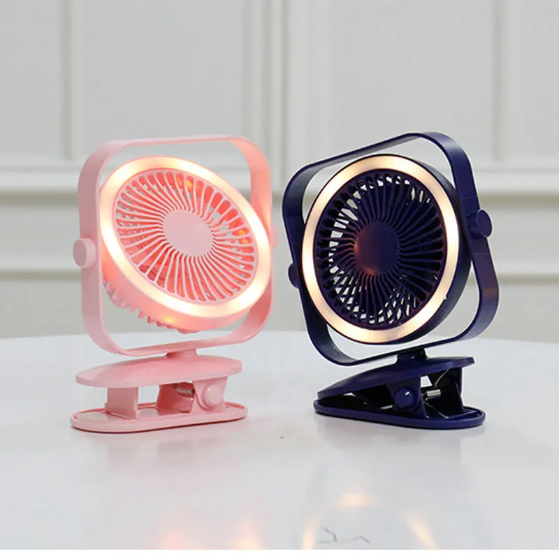 

Multifunctional night light with clip mini USB fan portable portable air cooling fan for desk outdoor home school dormitory