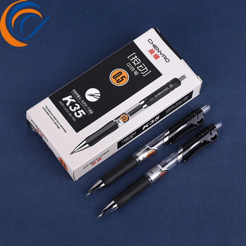 

Press Type Gel Pen Red Black Blue 500 PCS PER Set 0.5mm Bullet Point Signature Pen Smooth Gel Pen Wholesale