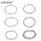 Браслеты-цепочки серебряного цвета для мужчин и женщин, простые круглые ювелирные украшения с геометрическим дизайном в стиле унисекс, роскошные современные модные аксессуары