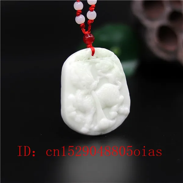 Ожерелье с подвеской в виде дракона из натурального белого фарфора