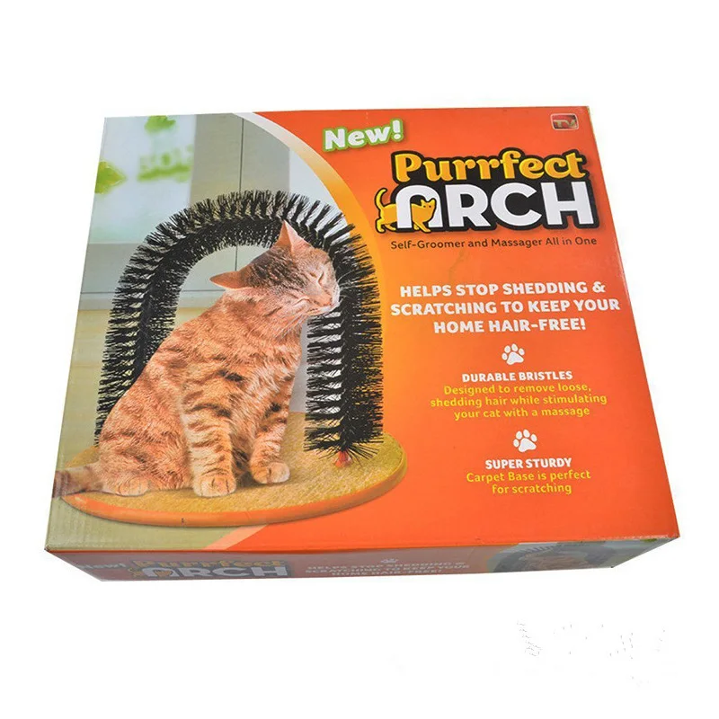 

Comfortable Arch Pet Cat Scratcher Scratching Door Self Groomer Brush Massages