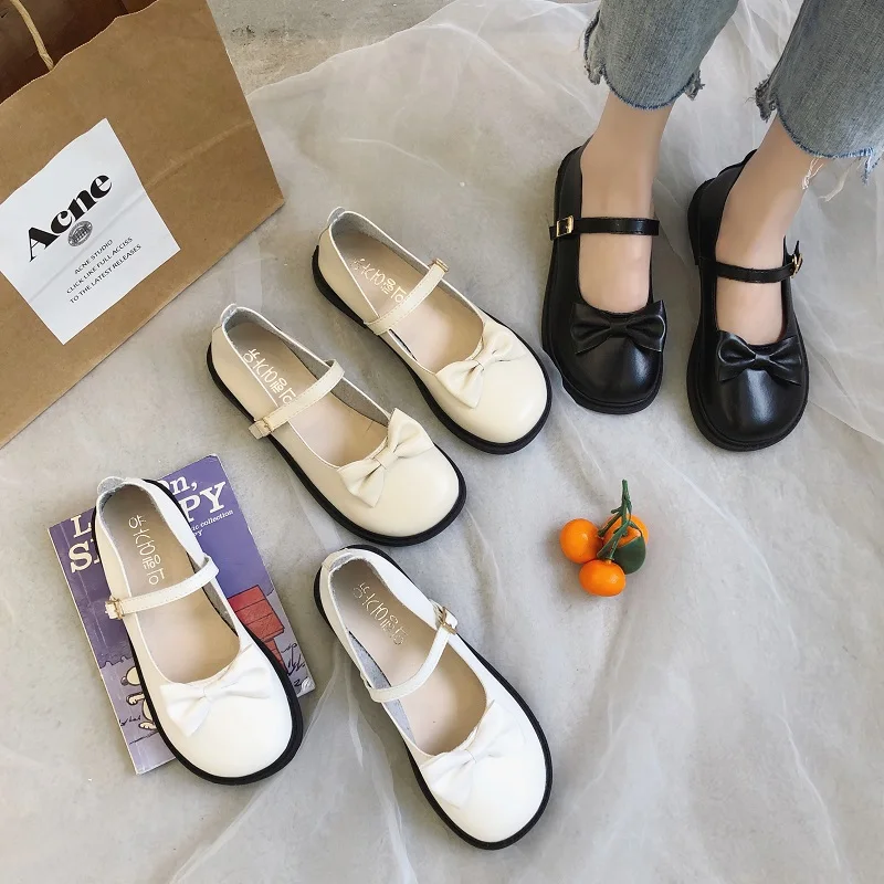 JK милые туфли Лолиты с круглым носком для косплея японские школьники из