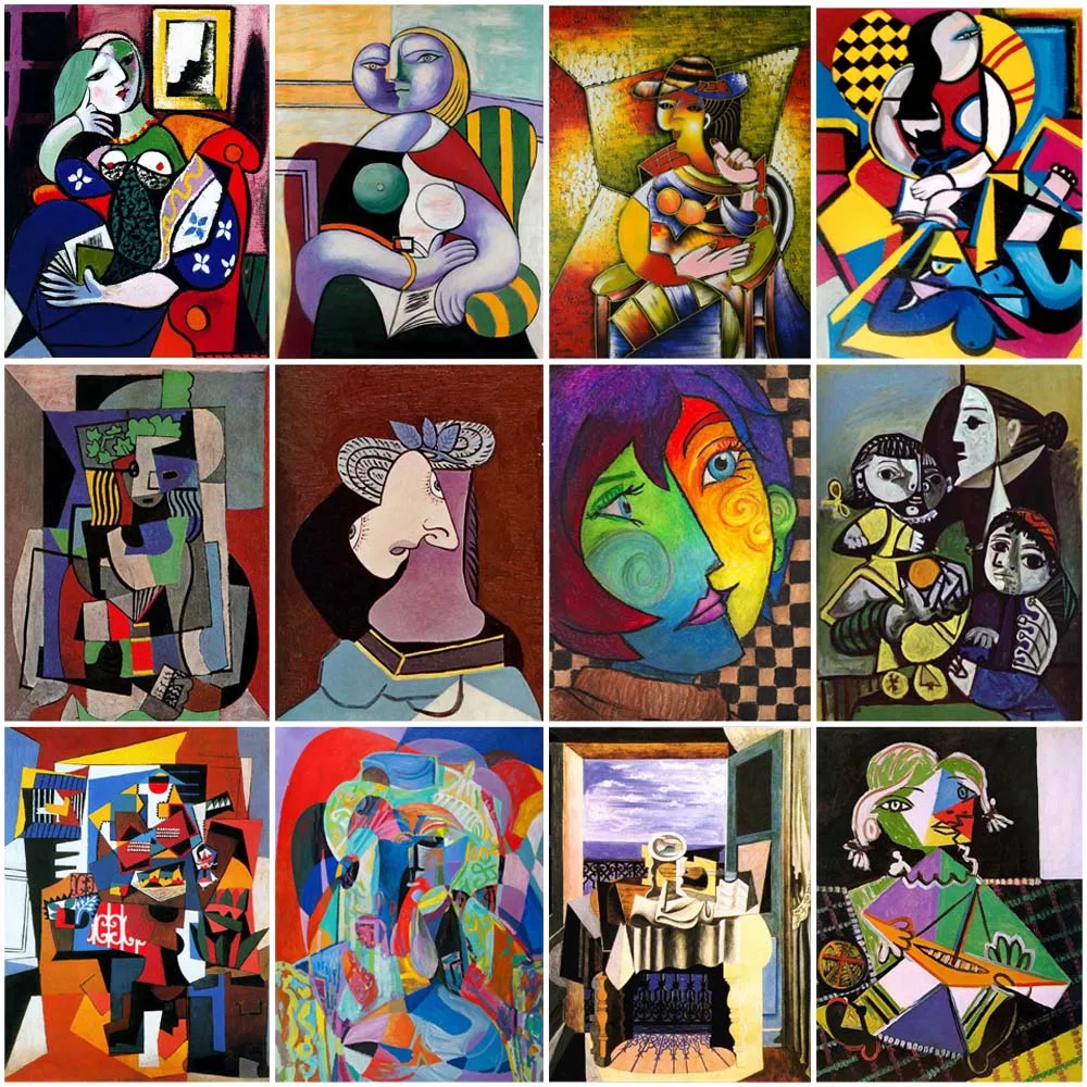 

5D Diy Picasso Abstract Diamond Painting Gift Picture of Rhinestone Full Diamond Mosaic World Famous Painting Cross Stitch