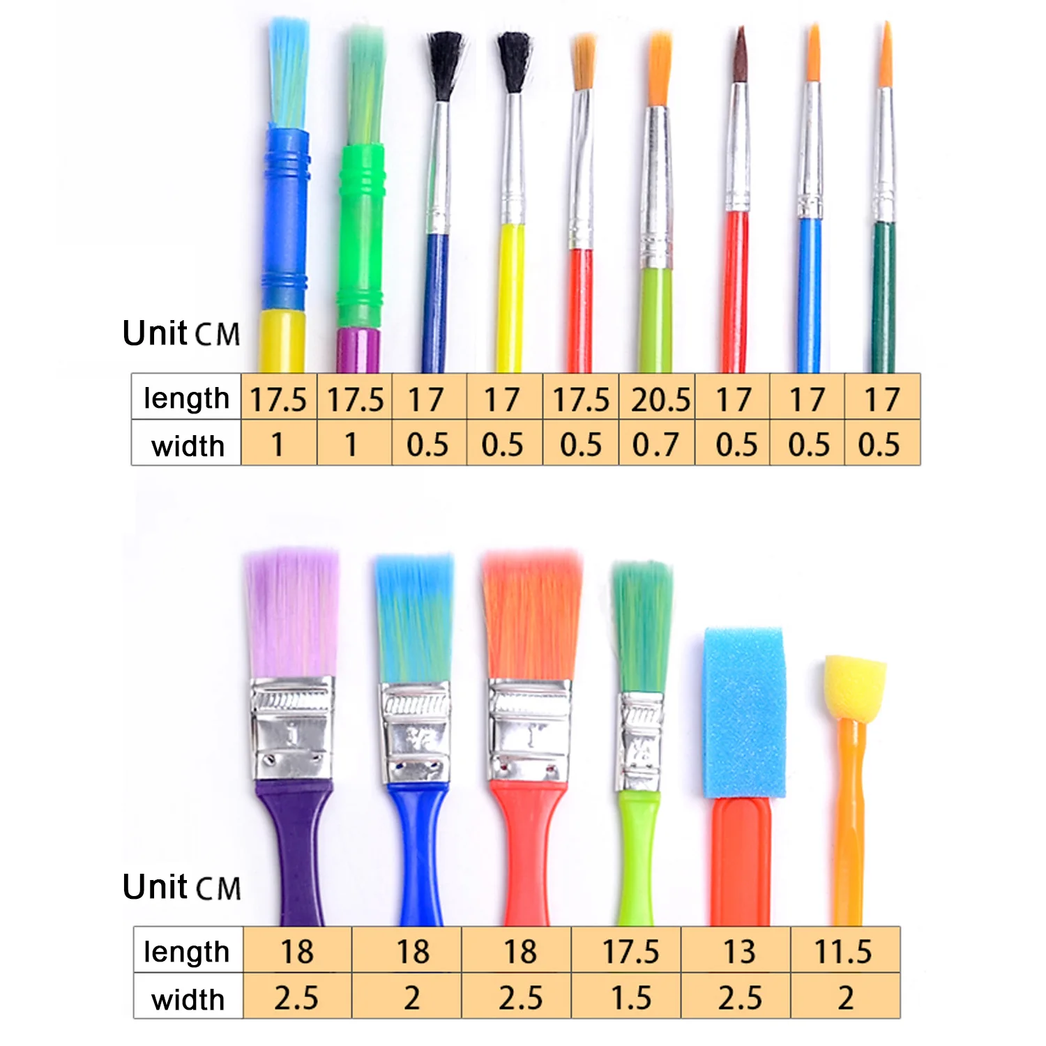 Набор инструментов для рисования детей 15 шт. кисти с 2 поднос ясельного возраста