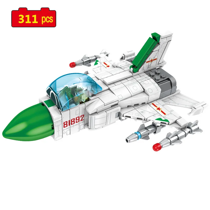 

Military series Animated version J-8 Mini Fighter SWAT pilot Figure Building Blocks Bricks Toys Gifts