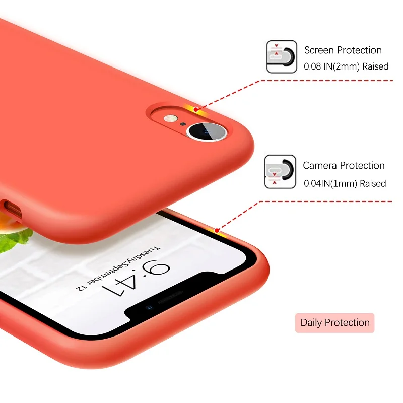 Чехол из жидкого силикона для XR фирменная мягкая и гибкая резины легкая