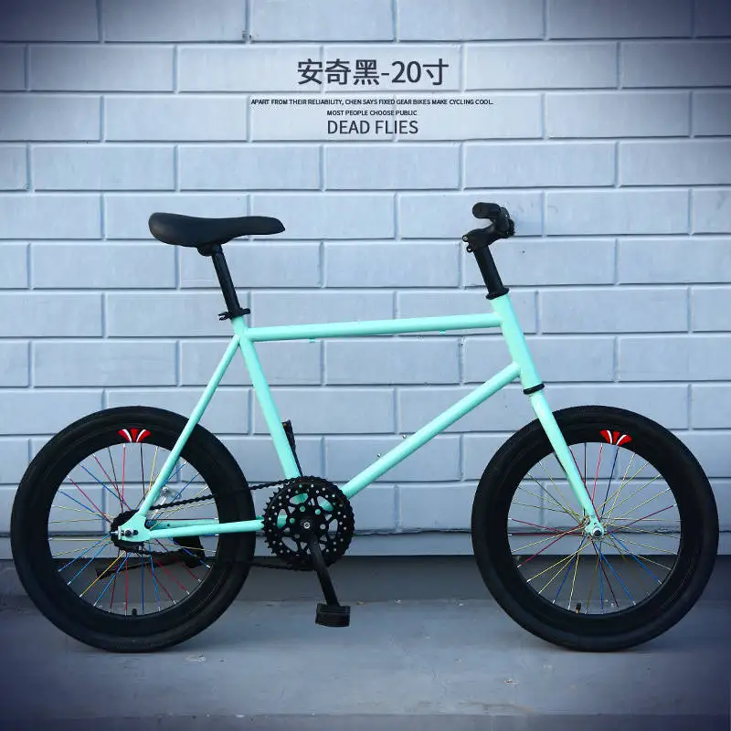 X-Front бренд углеродистая сталь 20 дюймов колеса задние педали тормоза fiets fixie женский дорожный велосипед фиксированная передача детский велосипед - Цвет: green black