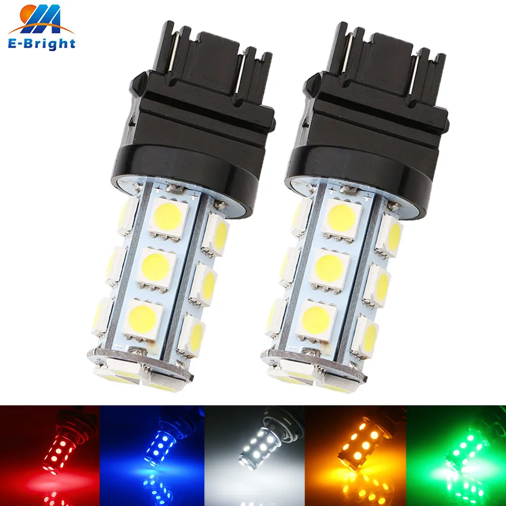 2X DC12V 3157 P27/7 Вт T25 T 25 18 SMD 5050 светодиодный лампы обратный сигнал заднего фонаря