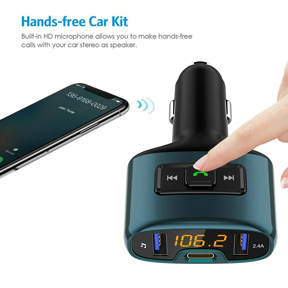1 шт. Новый адаптер fm передатчика ABS 12 В Usb прикуривателя для музыкального