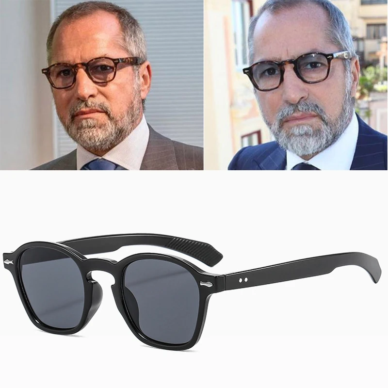 

AOZE 2021 Fashion Square Style Tint Ocean Lens Sunglasses Men Women Rivets Brand Design Sun Glasses Shades Oculos De Sol 3550