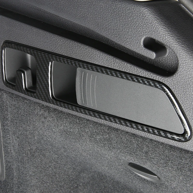 

Loyalty for Audi Q5L 2018 2019 Interior Decorate Rear Seat Handle Frame Decorative Ring ABS Carbon Fiber Car Accessories