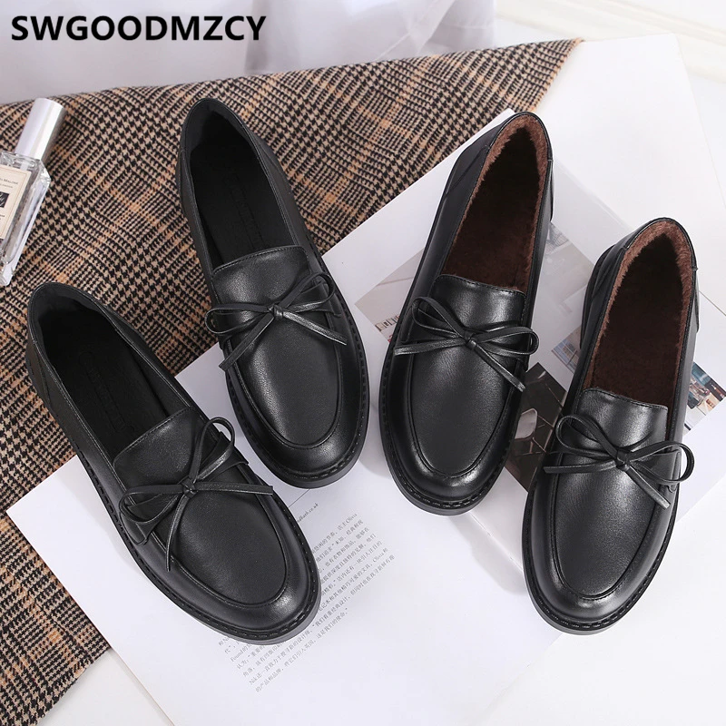 Роскошная дизайнерская обувь для женщин Туфли работы Женская лоферы кожаные