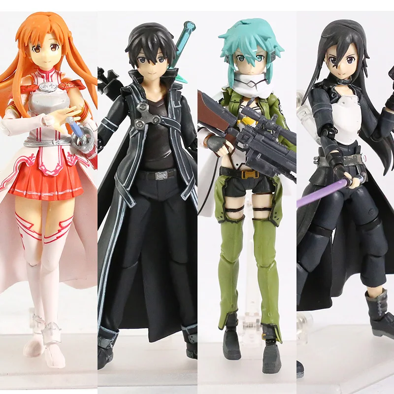 

Меч искусство онлайн Kirito Asuna Shino 241/174/264/178 коллекция экшн-Фигурки ПВХ модели фигуры