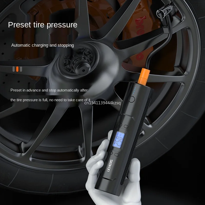 

6000mAh 25 / Min Air Compressor 12V 150 PSI Tire Inflator Electric Auto Pump for Car Motorcycle Bike with Digital LCD LED Light