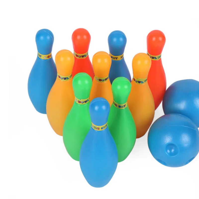 

11CM and 5.5CM Height Bowling Bottle Set Toy Balls Diameter Bowling Ball Bowling Set Children Colorful Sports Outdoor Toy