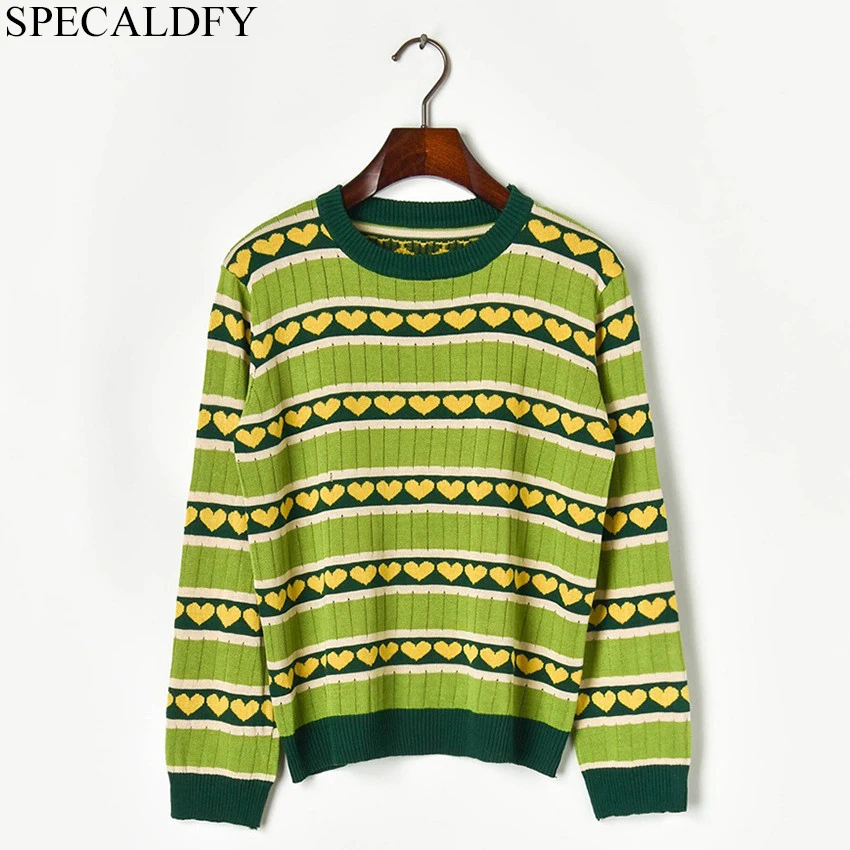 Женский однобортный вязаный кардиган Зеленый жаккардовый свитер с авокадо зима