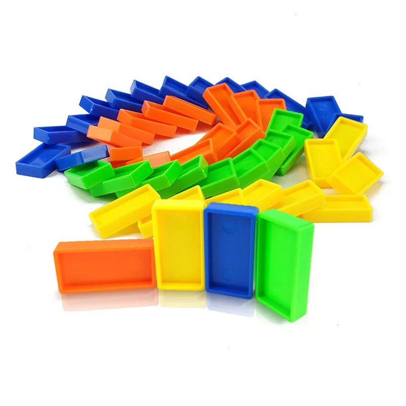 

Child Educational Toy Domino Brick Set Kids Colorful Plastic Dominoes Blocks Game Toys Set For Children Kids Gift Train Plastic