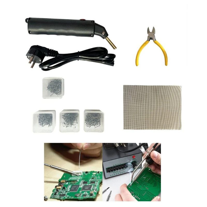 

Welder Hot Stapler Car Bumper Repair Welding Gun Welding Machin Kit Repairing Tool Staplers Soldering Iron Set