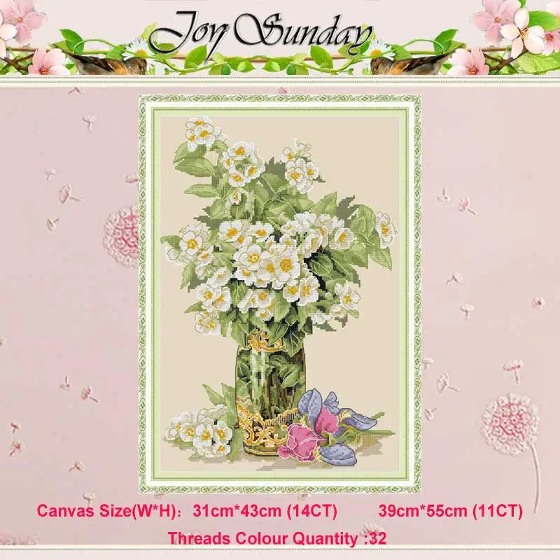 Набор для вышивки крестиком 11CT 14CT с желтым цветочным узором