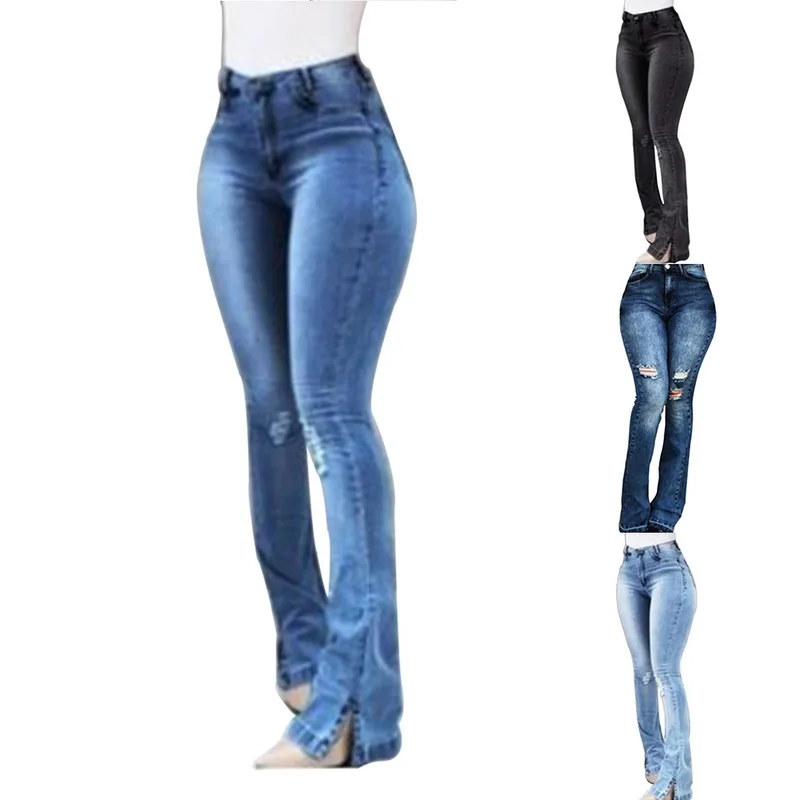 Новинка 2019 женские джинсы Ретро стиль широкие высокая талия обтягивающие