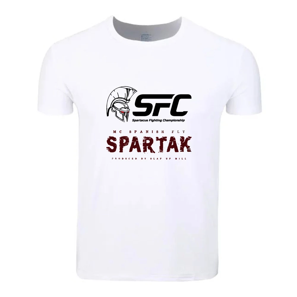 Модная хлопковая футболка Spartak Spartacus большого размера для студентов летняя с