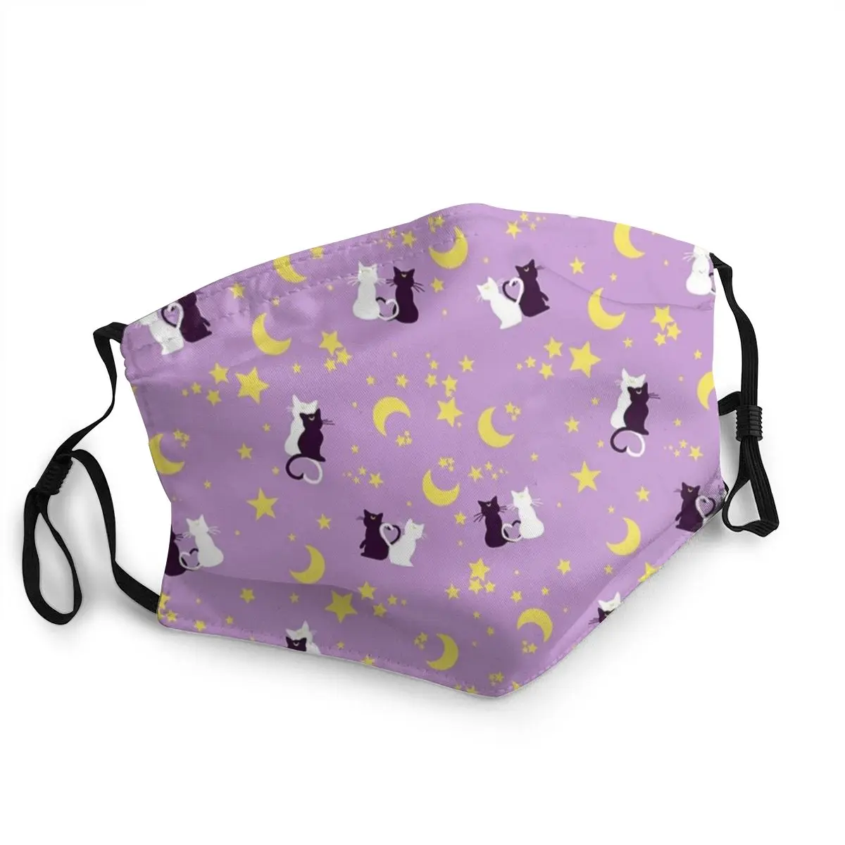 

Moon Kitties Lavender Reusable Mouth Face Mask Sailor Moon Anti Haze Dustproof Mask Protection Mask Respirator Mouth Muffle