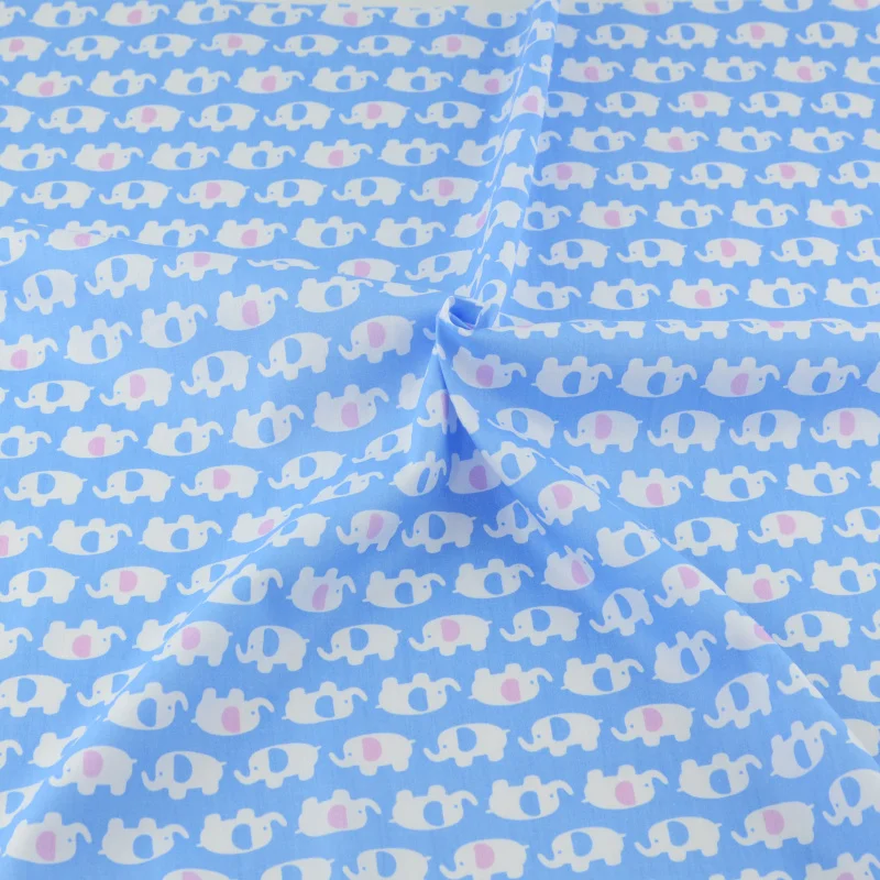 Teramila С Рисунком Слона из мультфильма дизайн саржа 100% хлопок ткань постельные
