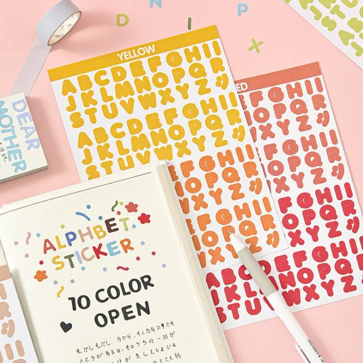 

2pcs cute candy color stickers series Korean ins hand account DIY decorative waterproof stationery stickers kawaii stickers