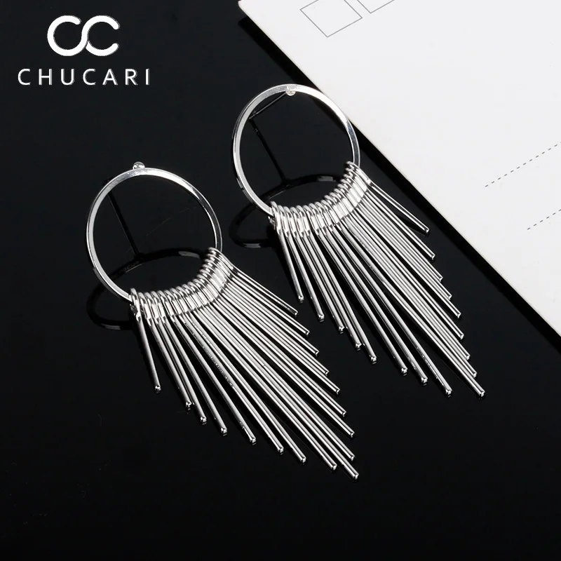 Богемные геометрические висячие серьги CHUCARI женские винтажные спиральные